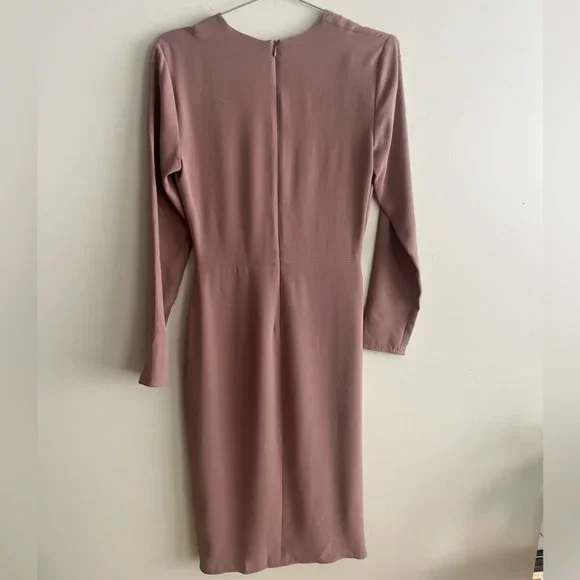 Aritzia Babaton Tadao Taupe Midi Longsleeve  Dress - Picture 6 of 10